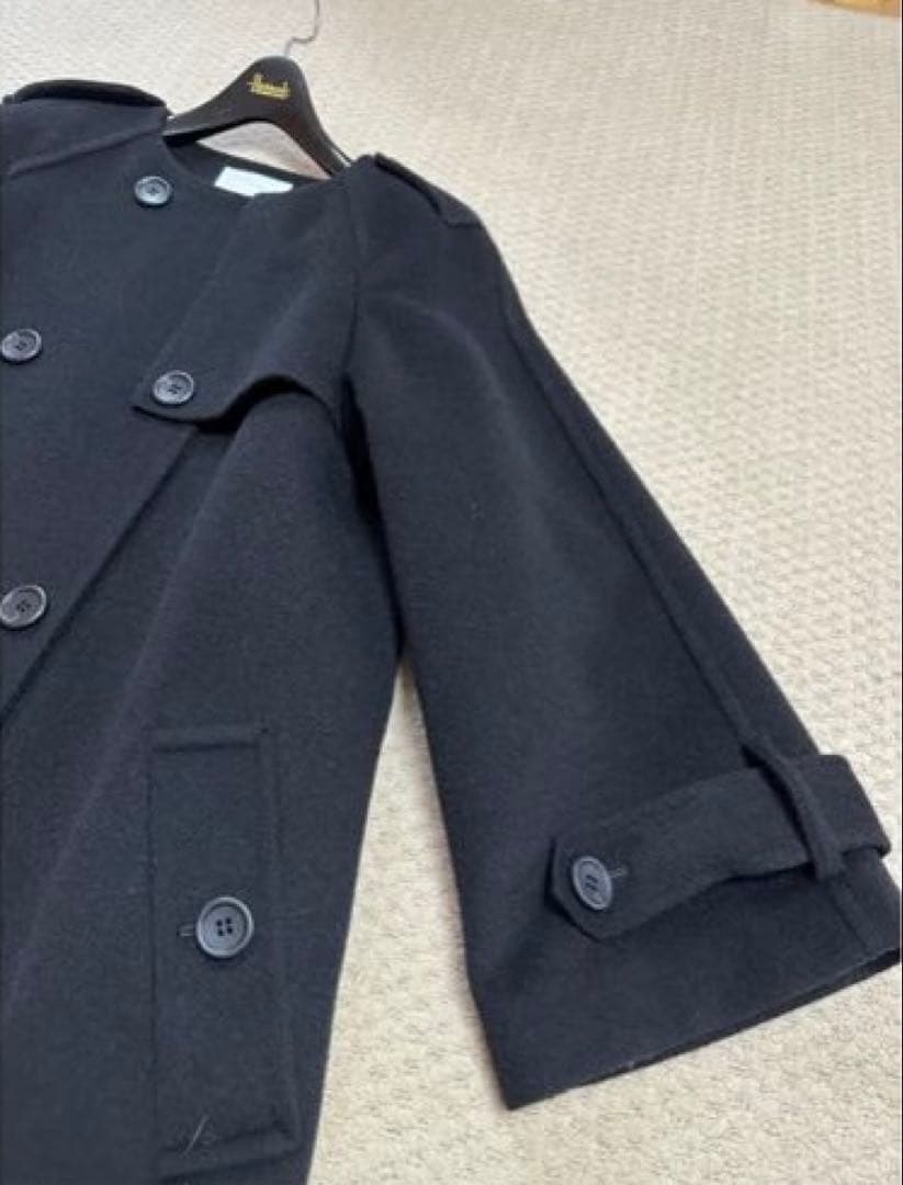 美品　Black ウールコート　38 M