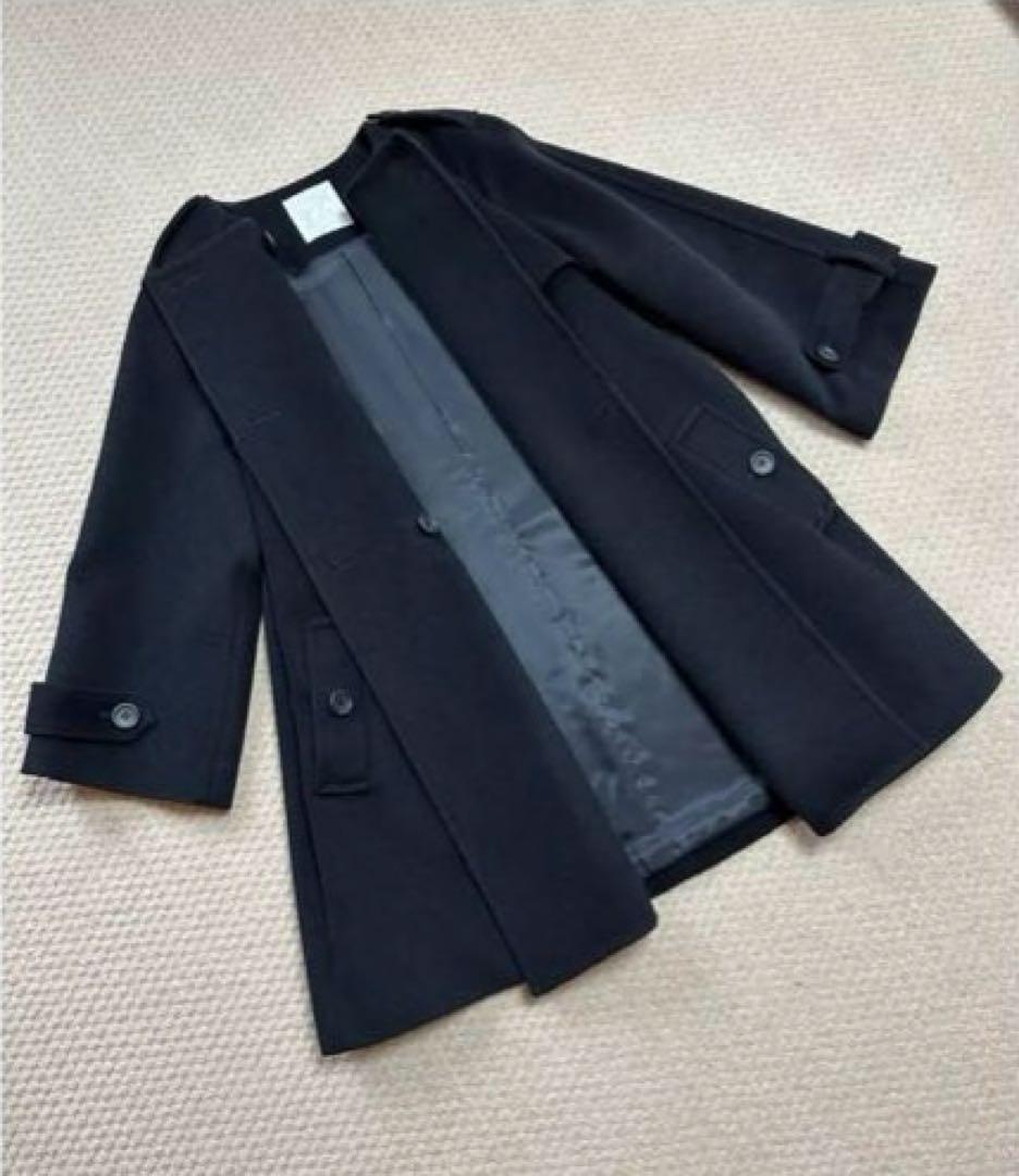 美品　Black ウールコート　38 M