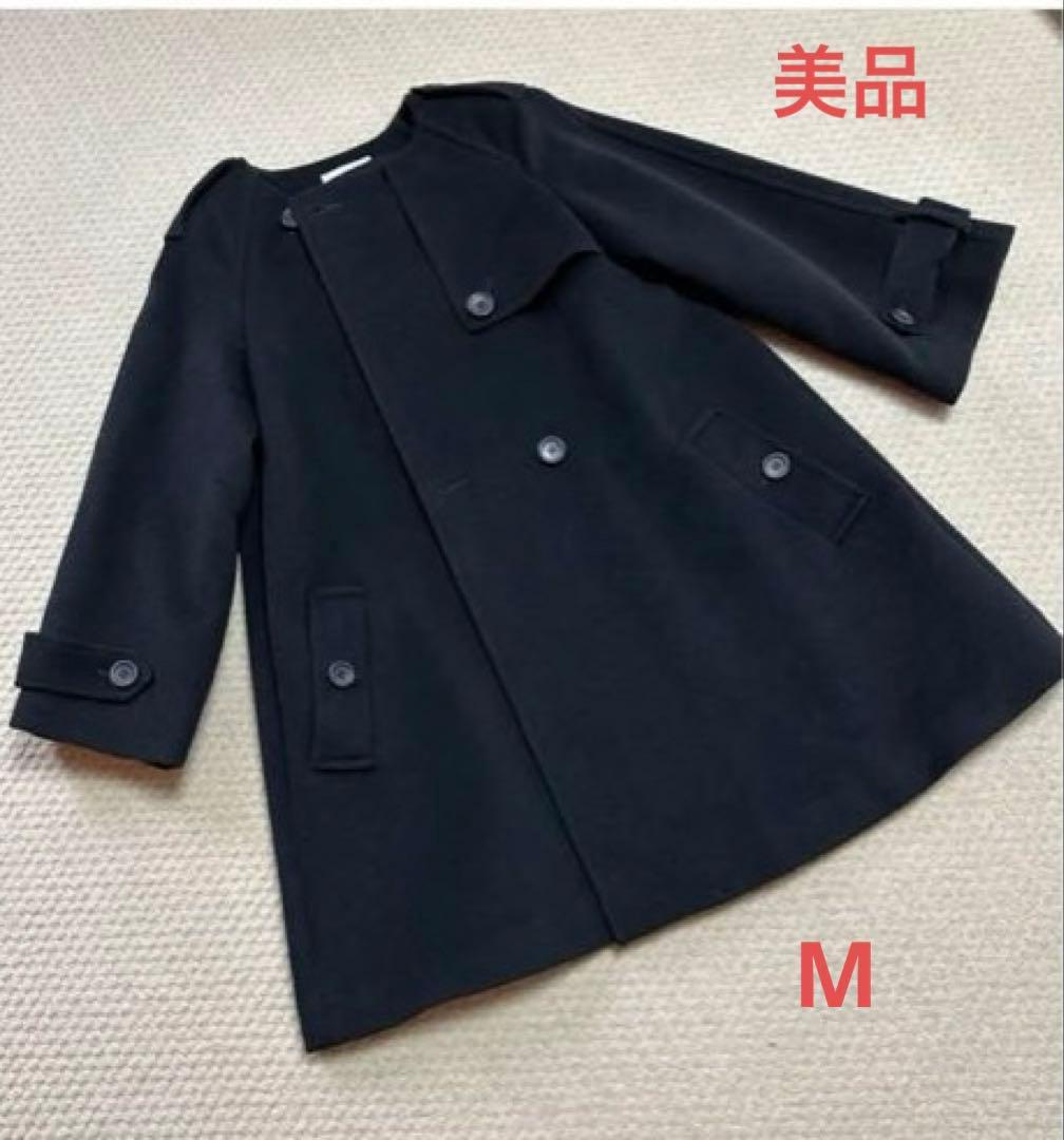 美品　Black ウールコート　38 M