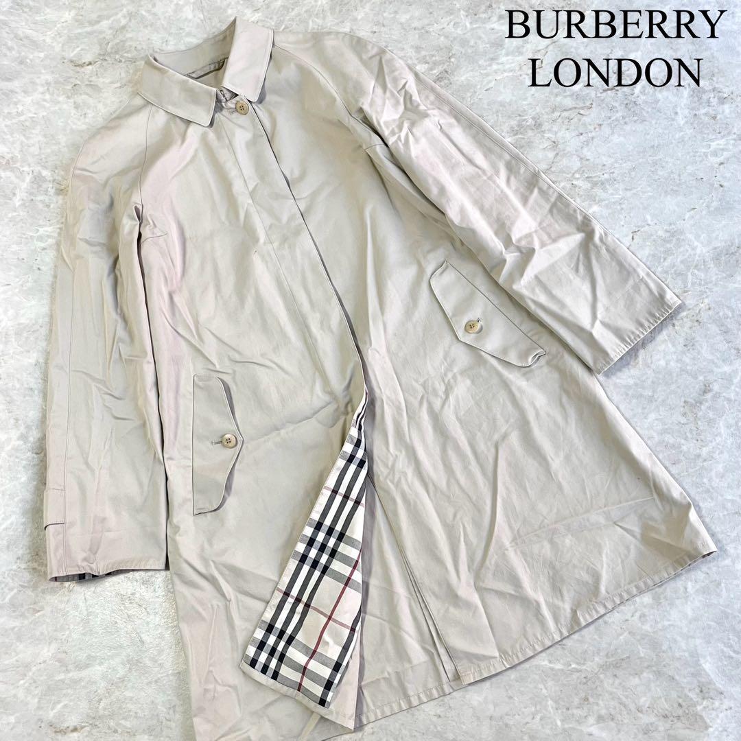 BURBERRY LONDON コットン混 ノバチェック ステンカラーコート