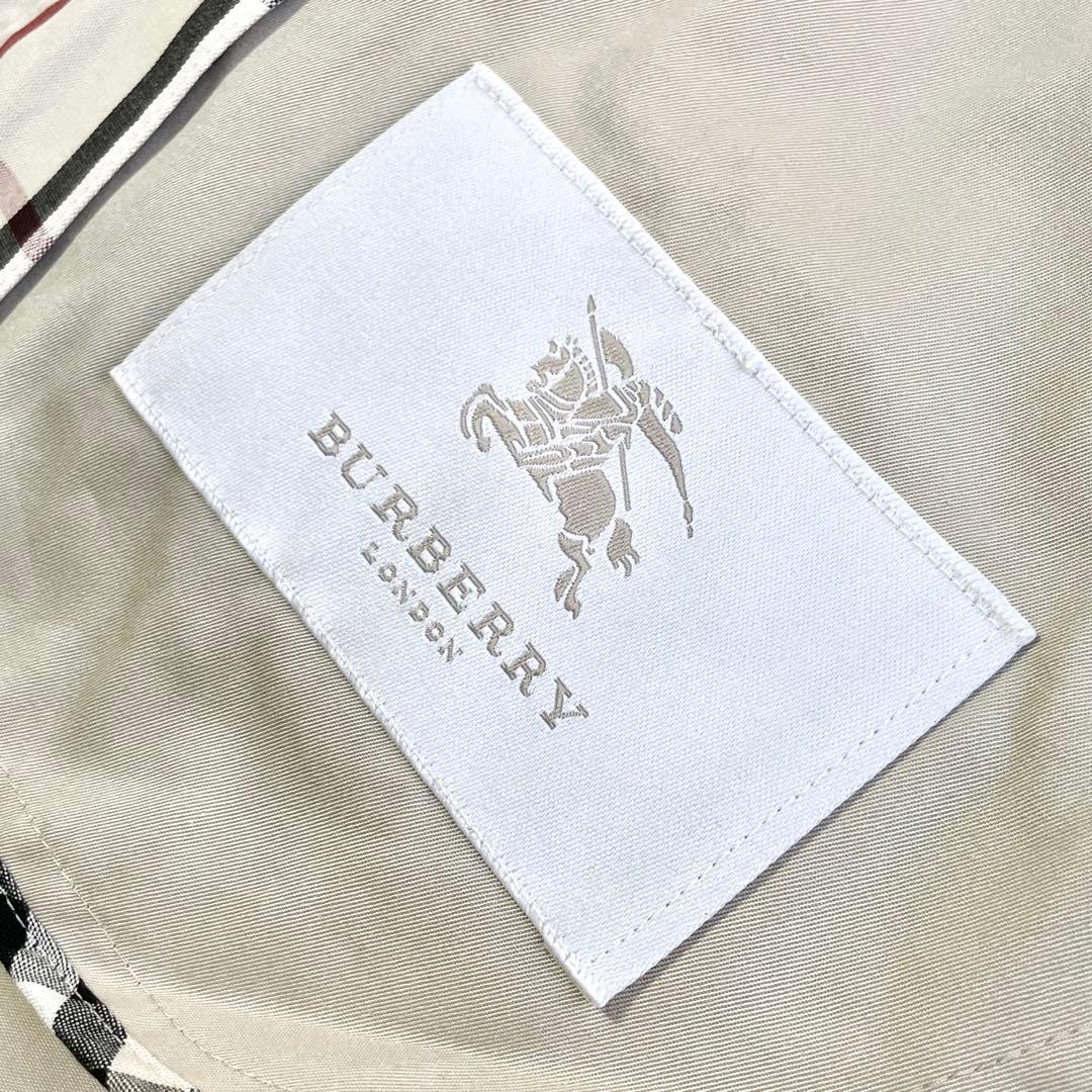 BURBERRY LONDON コットン混 ノバチェック ステンカラーコート