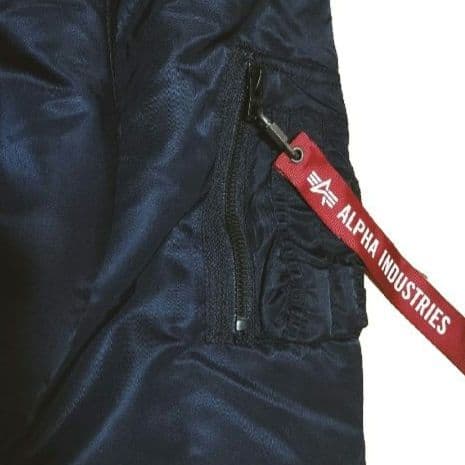 新品 アルファ アルファインダストリーズ フーデッドリブジャケット ネイビー