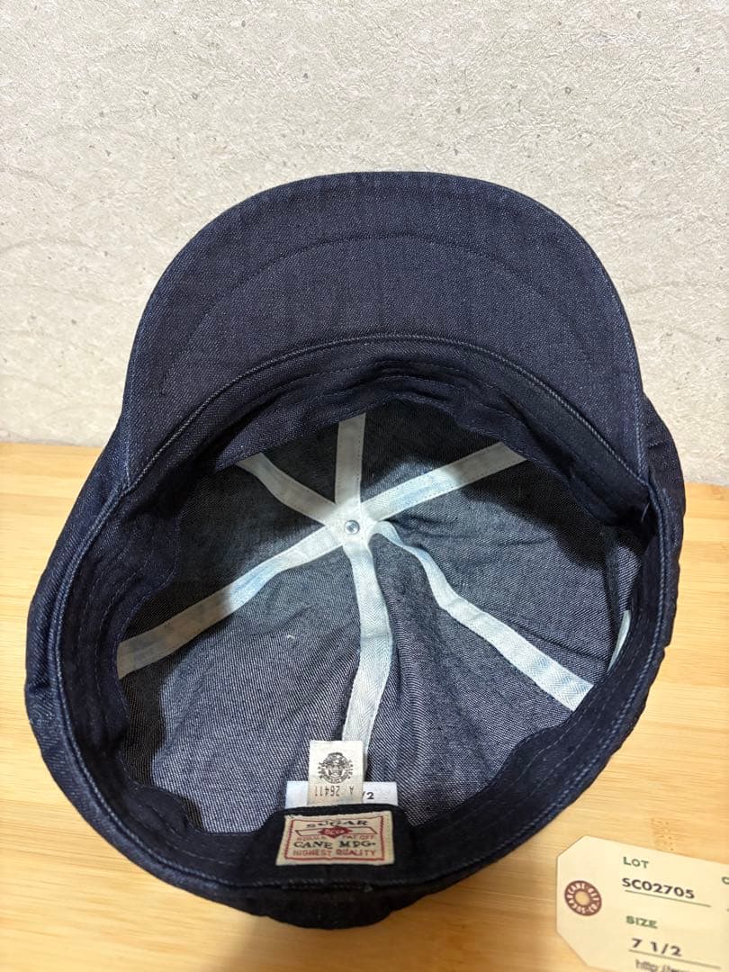 新品　シュガーケーン　アップルジャック　キャスケット　デニム　7 1/2 60