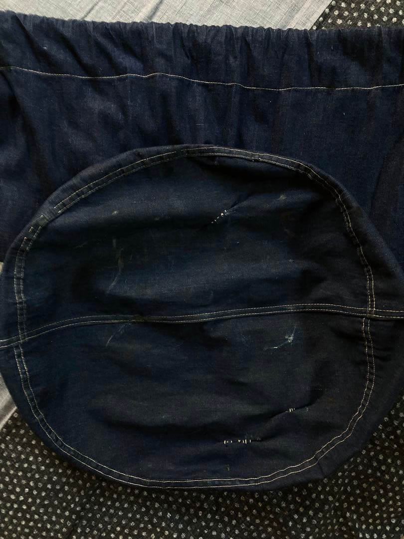 30s 40s ヴィンテージ デニム ランドリーバッグ 真紺 ARMY NAVY