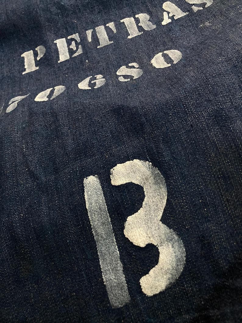 30s 40s ヴィンテージ デニム ランドリーバッグ 真紺 ARMY NAVY