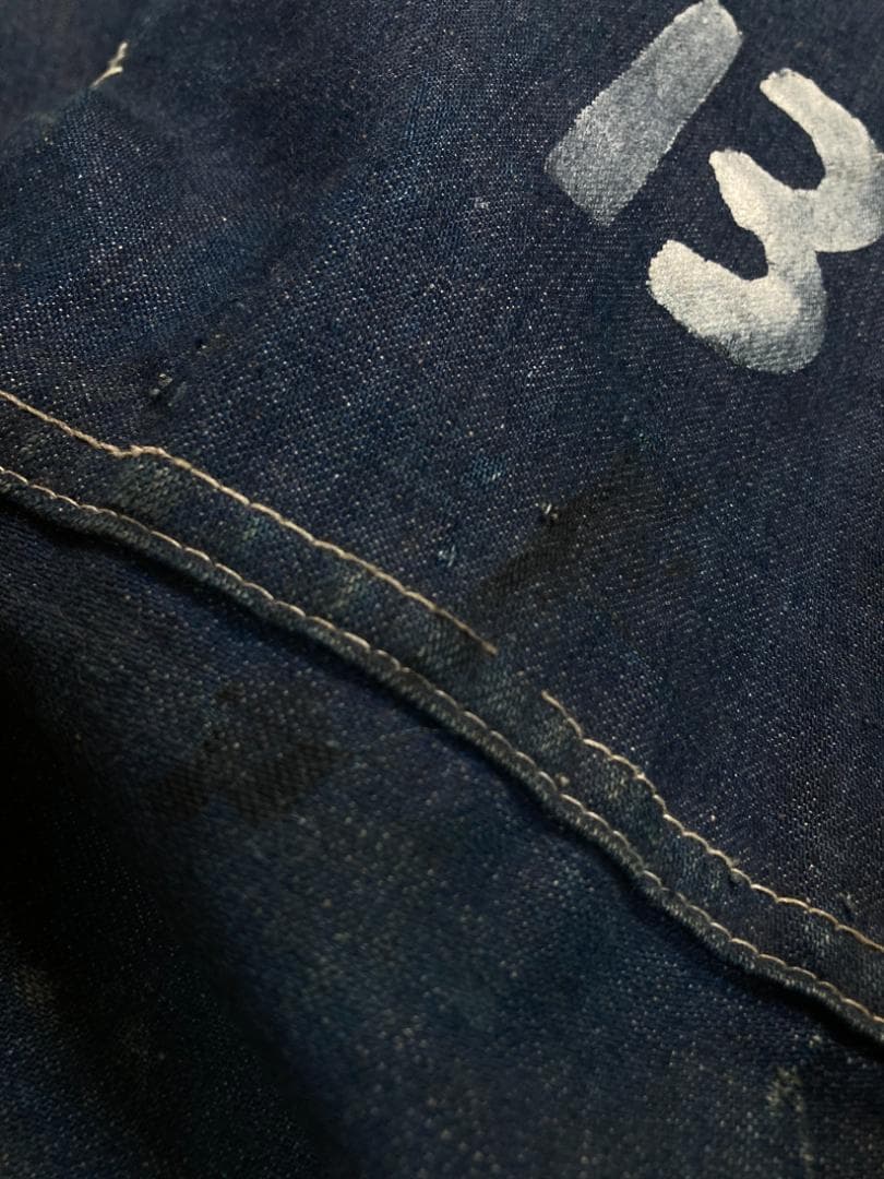 30s 40s ヴィンテージ デニム ランドリーバッグ 真紺 ARMY NAVY