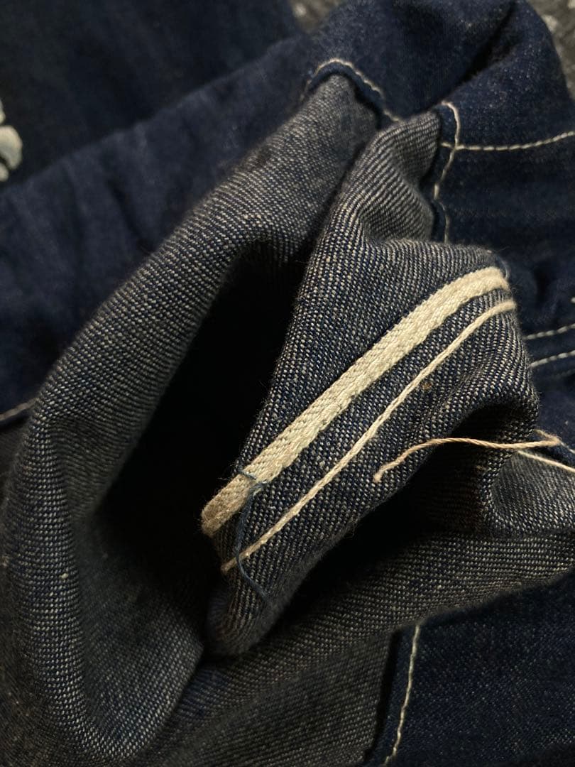 30s 40s ヴィンテージ デニム ランドリーバッグ 真紺 ARMY NAVY