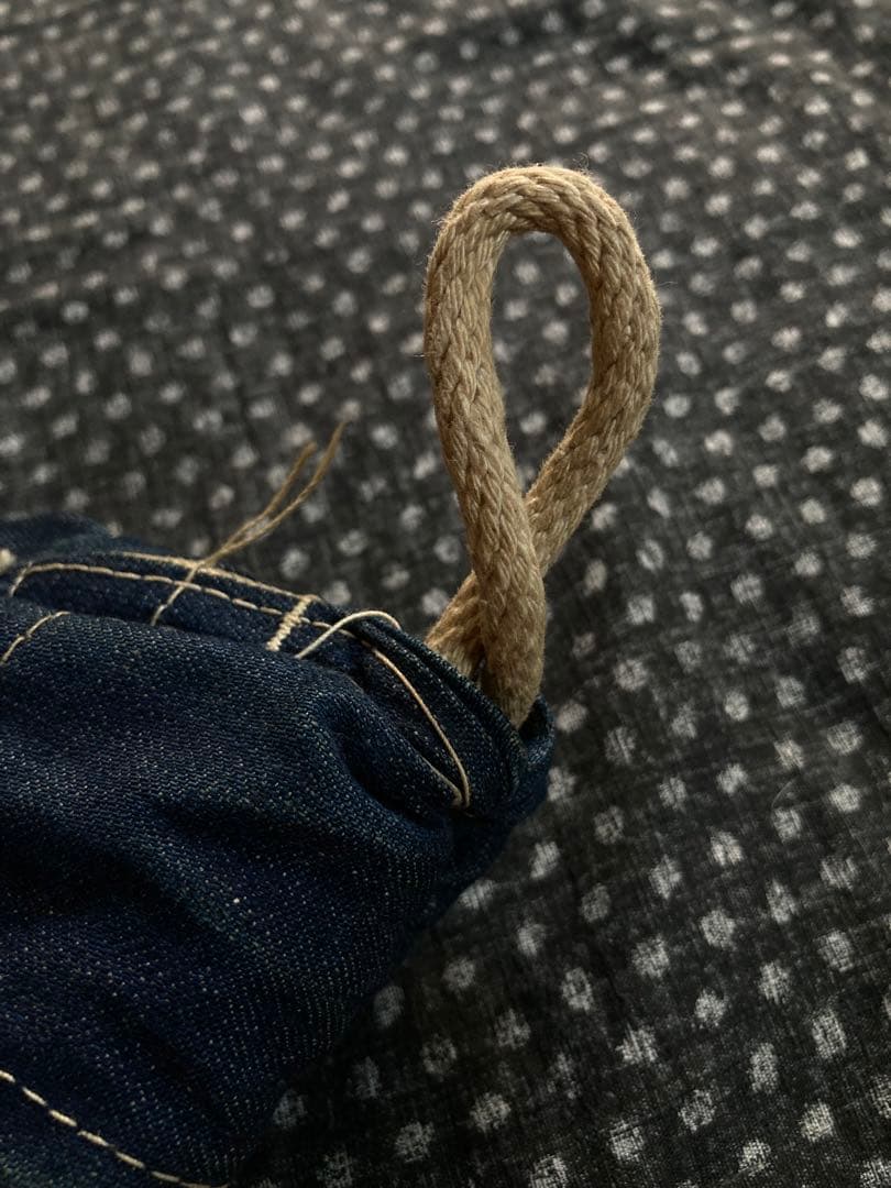 30s 40s ヴィンテージ デニム ランドリーバッグ 真紺 ARMY NAVY