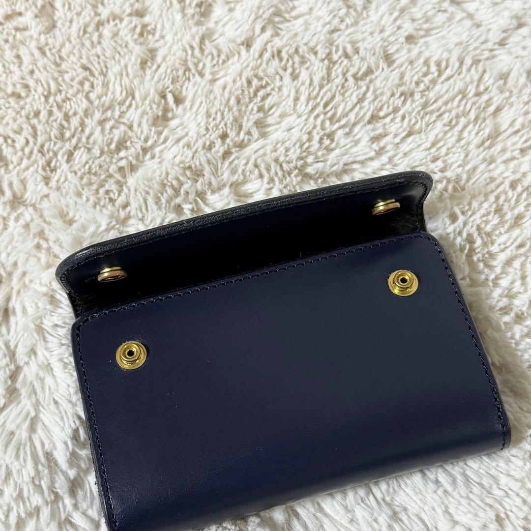 ⭐️新品未使用⭐️　INCEPTION　ミドルウォレット　三つ折り財布　ネイビー