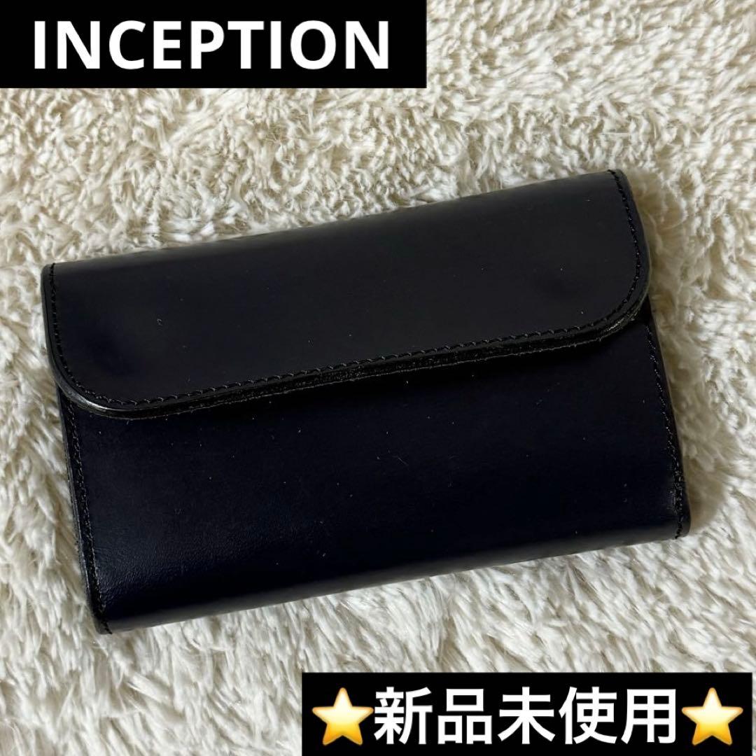 ⭐️新品未使用⭐️　INCEPTION　ミドルウォレット　三つ折り財布　ネイビー