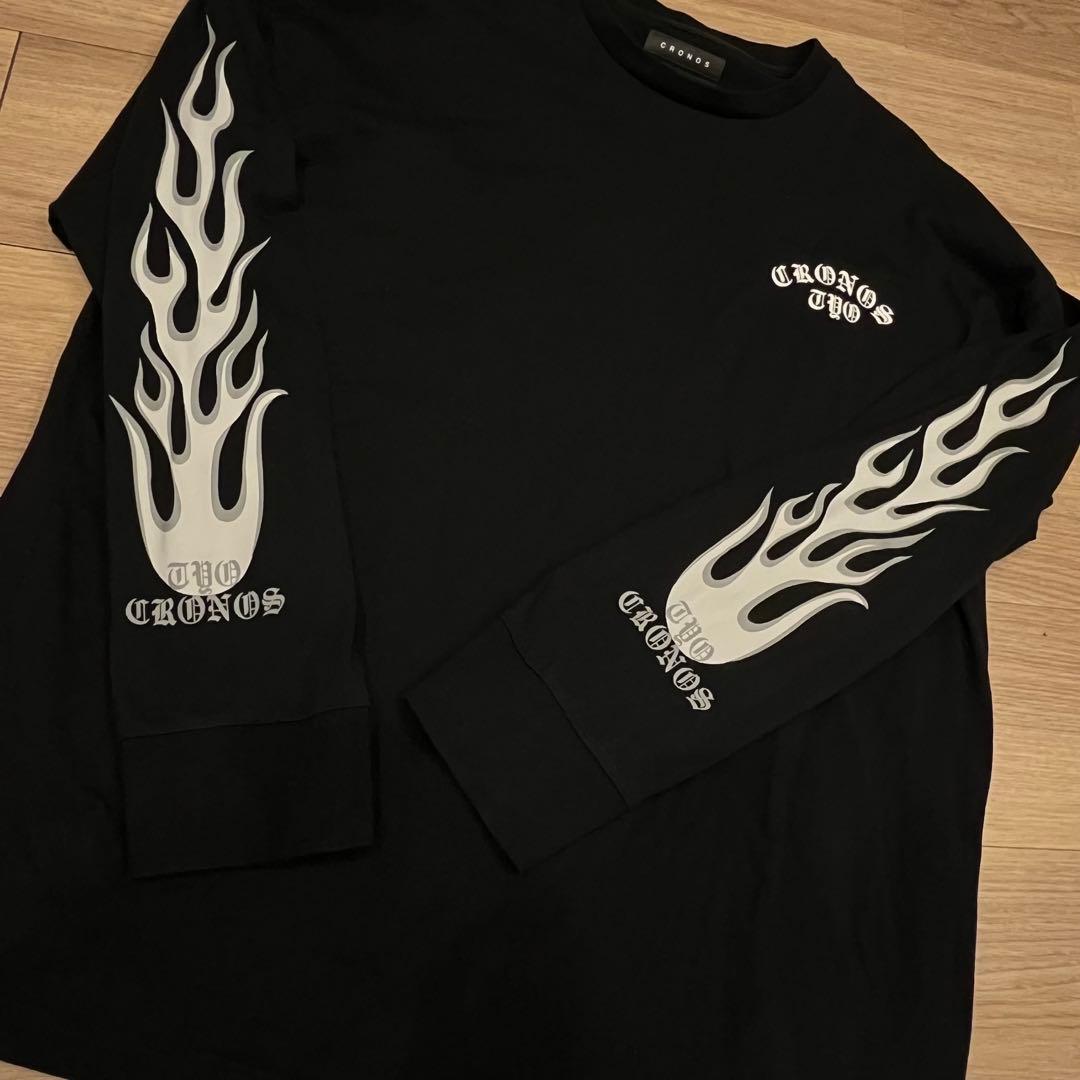 CRONOS ブラック 長袖カットソー XL