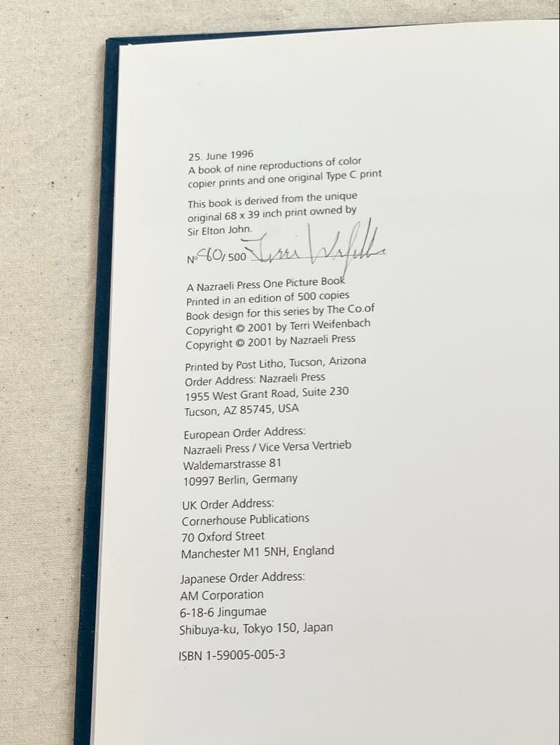 洋書 Instruction Manual No.3 Terri Weifenbach