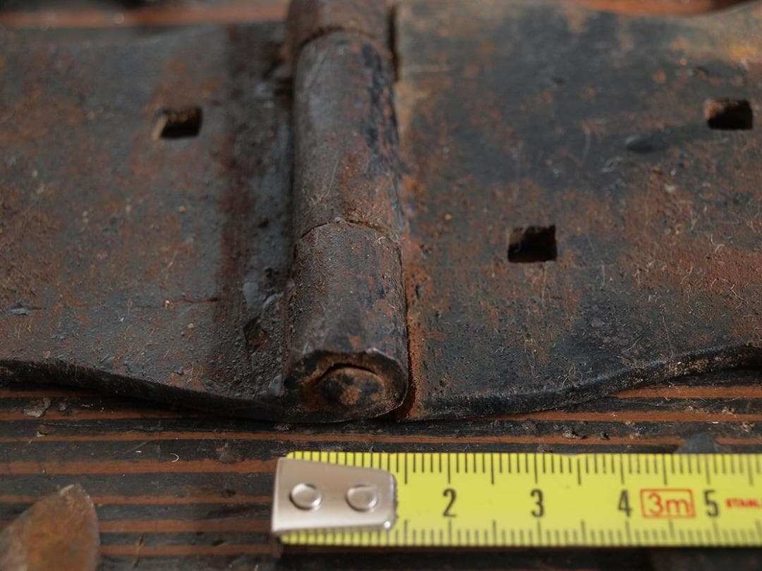 Heart_____錆びた鉄の古いちょうつがい 1組 39cm/J680