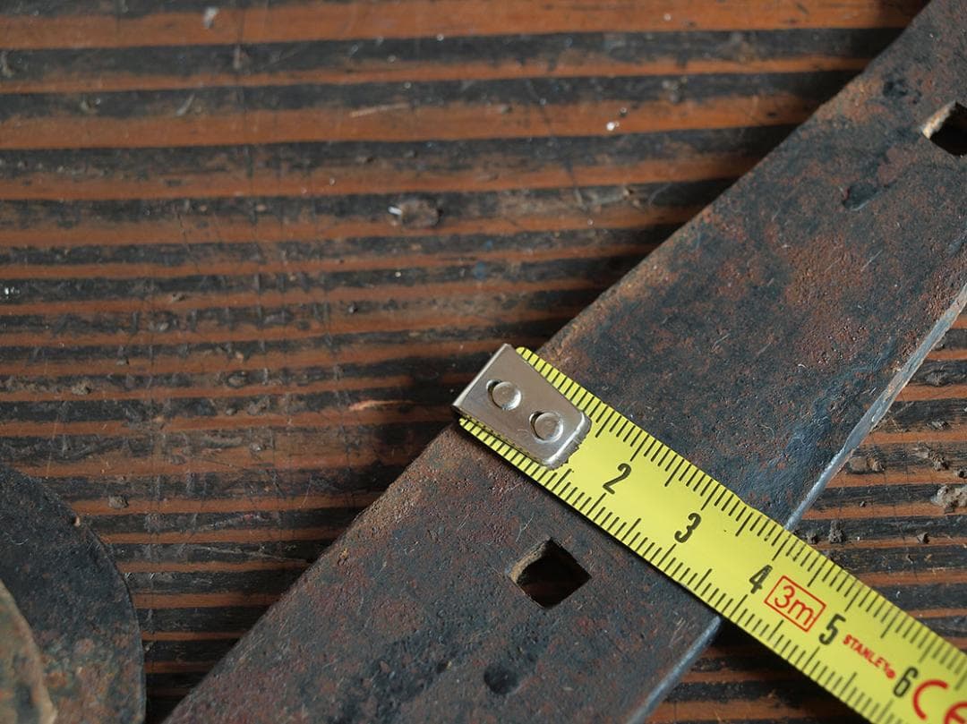 Heart_____錆びた鉄の古いちょうつがい 1組 39cm/J680