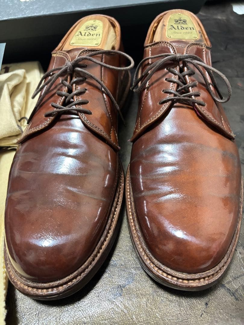 m*t様 Alden オールデン 9905 プレーントゥ　ウイスキーコードバン
