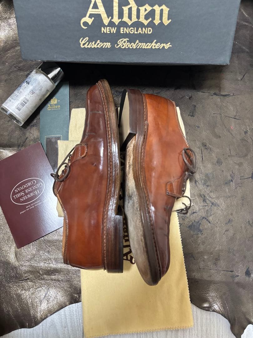 m*t様 Alden オールデン 9905 プレーントゥ　ウイスキーコードバン