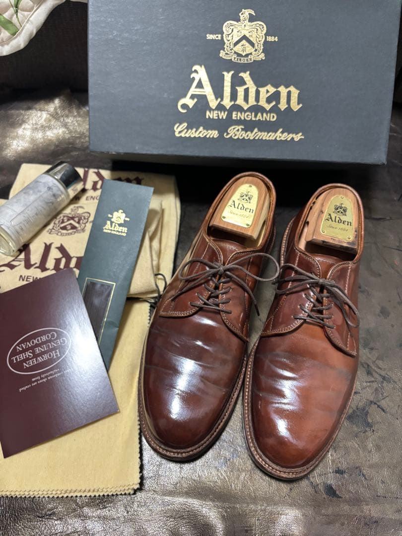 m*t様 Alden オールデン 9905 プレーントゥ　ウイスキーコードバン