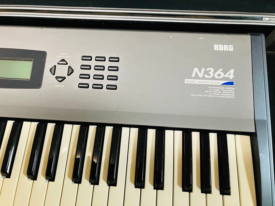 希少コルグKORG N364シンセ キーボードハードケース付き　動作品最安値