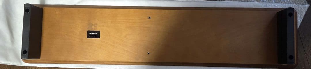 amesoba 木製 デスクシェルフ(ダークウォールナット/パーツ：ブラック