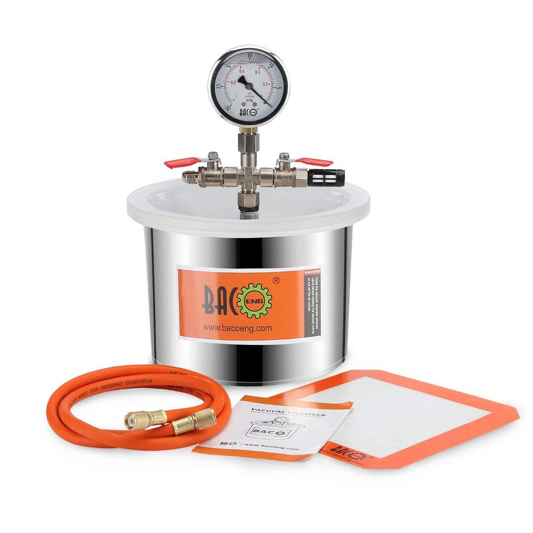 【開封・未使用】BACOENG 5.7L 真空チャンバー 真空脱泡器100V