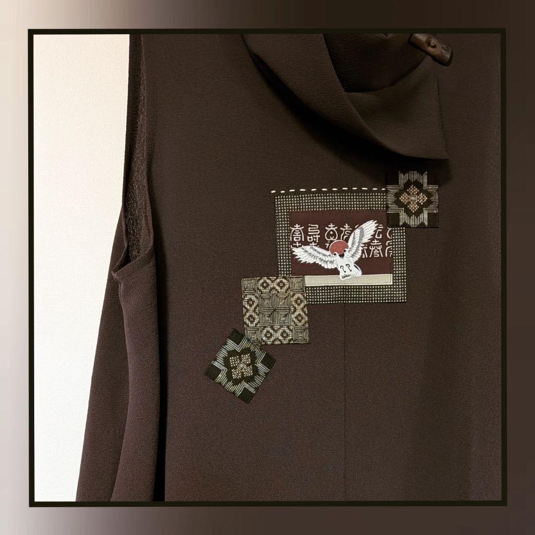 古布アレンジ♥丹後ちりめんベスト イレギュラーヘムライン