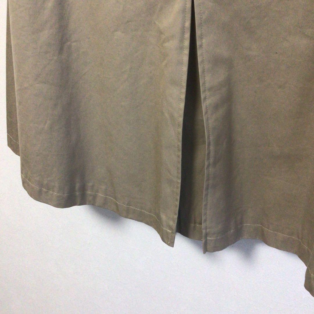 アダムエロペ　ベージュ　ダブルブレスト　ケープ　トレンチポンチョ　コート