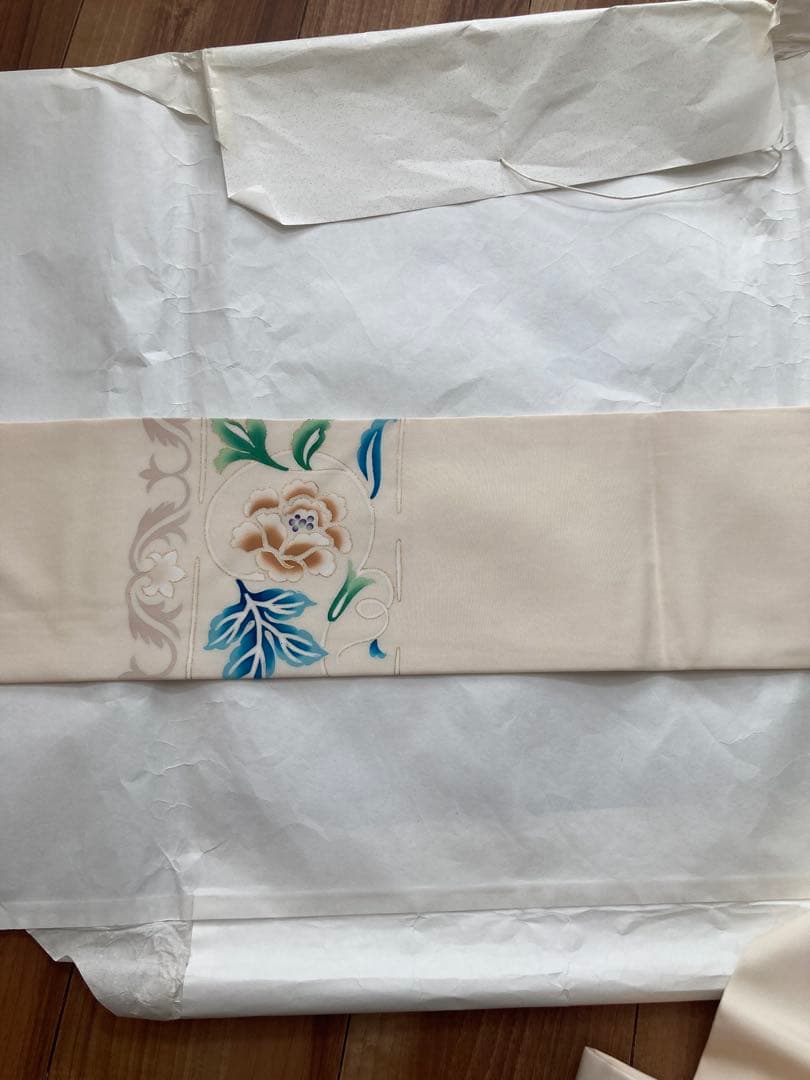 【超美品】【激安】【早い者勝ち】染め名古屋帯 花柄刺繍 雑誌掲載品