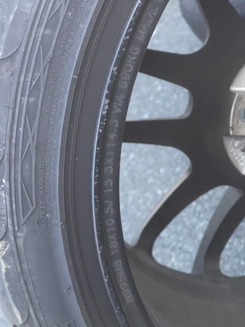 【タイヤなし送料込み】VALINO N820S 18インチ10.5j+15 2本