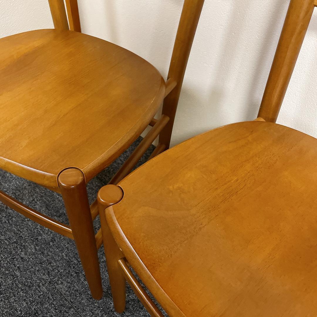 美品　高品質　ブナ材　ダイニングチェア 4脚セット