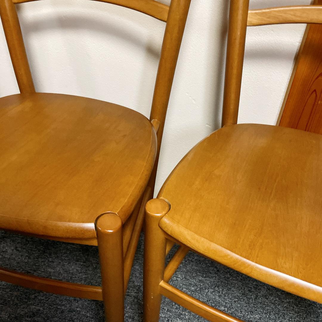 美品　高品質　ブナ材　ダイニングチェア 4脚セット