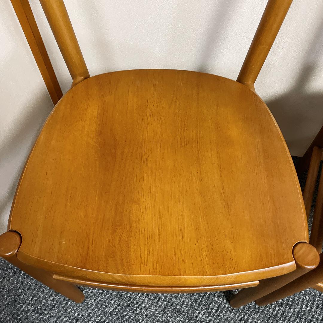美品　高品質　ブナ材　ダイニングチェア 4脚セット