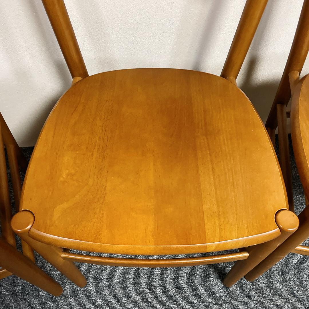 美品　高品質　ブナ材　ダイニングチェア 4脚セット