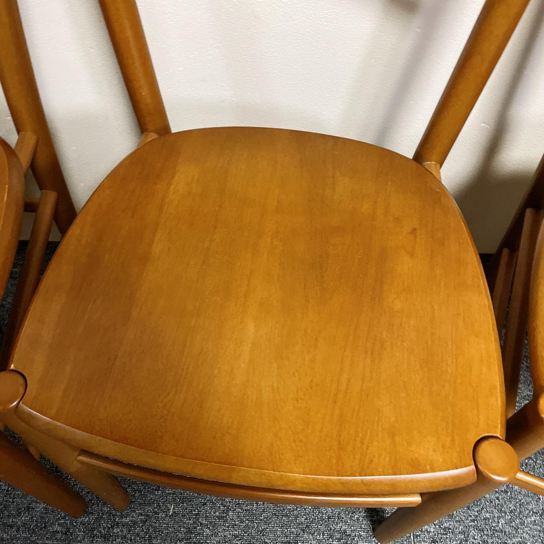 美品　高品質　ブナ材　ダイニングチェア 4脚セット