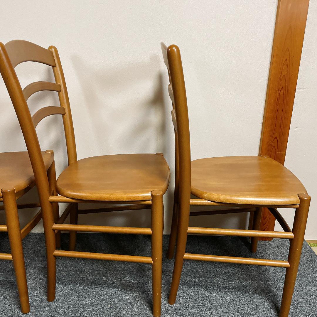 美品　高品質　ブナ材　ダイニングチェア 4脚セット
