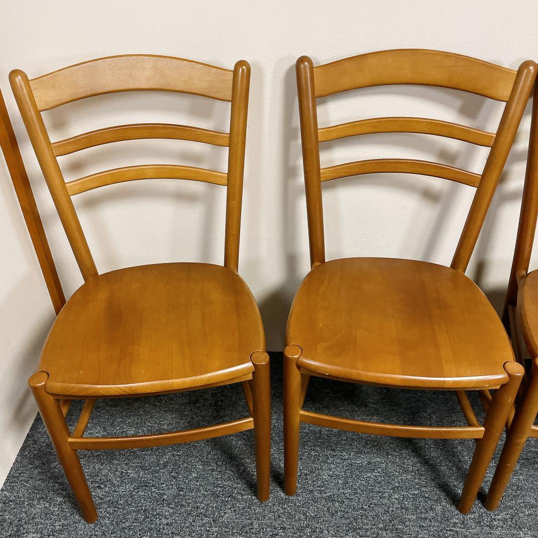 美品　高品質　ブナ材　ダイニングチェア 4脚セット