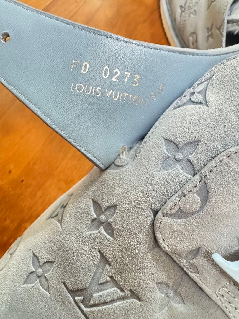 LV ロゴ付き スエードサンダルライトブルー8#