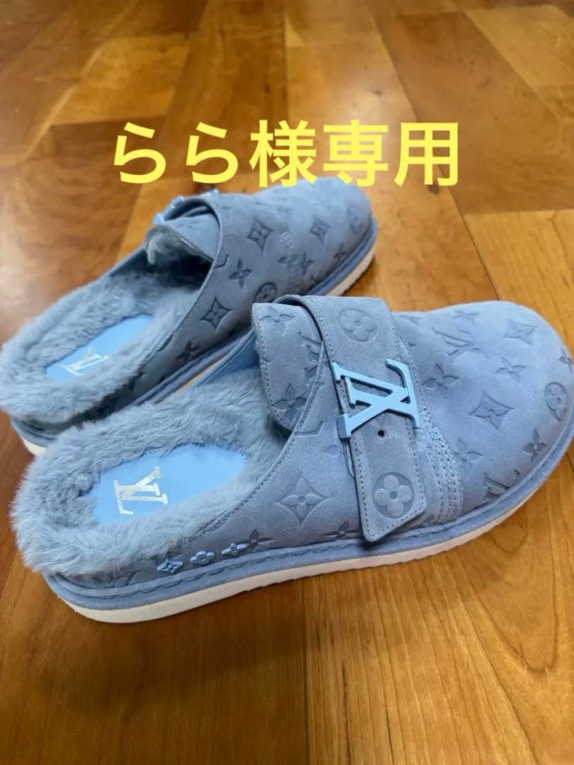 LV ロゴ付き スエードサンダルライトブルー8#