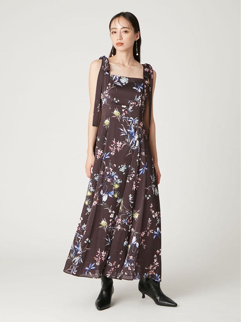 FRAY I.D ワンピース リボンディテールフローラルワンピース サイズ1