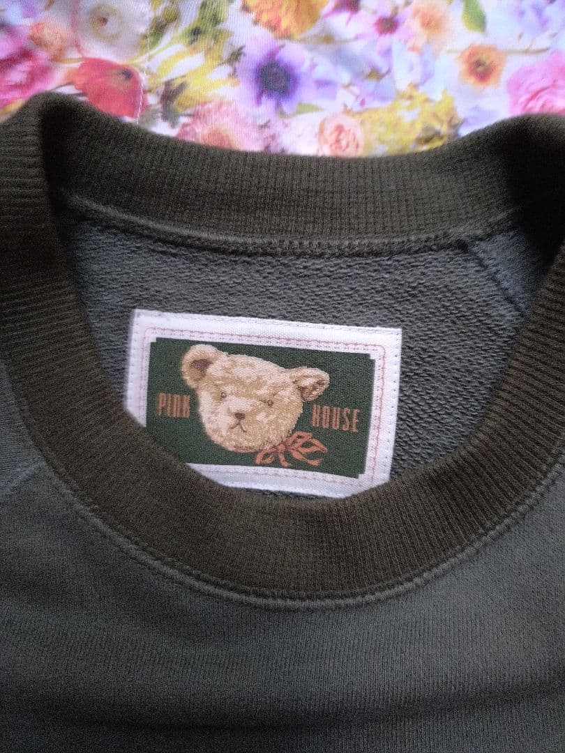 ピンクハウス　くまプリント　スウェット チュニック