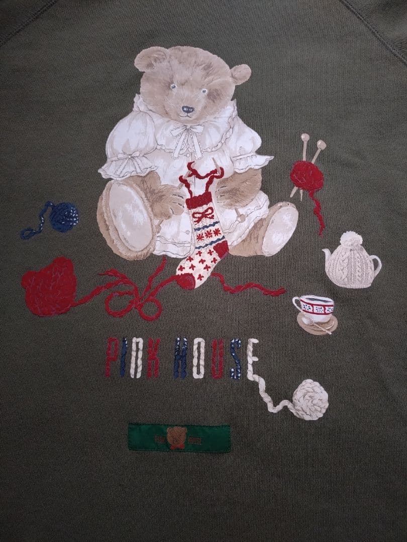 ピンクハウス　くまプリント　スウェット チュニック