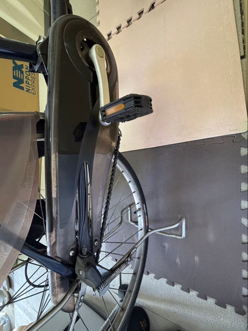 ◆【送料無料】Panasonic電動アシスト自転車 ネイビー 前カゴ付き