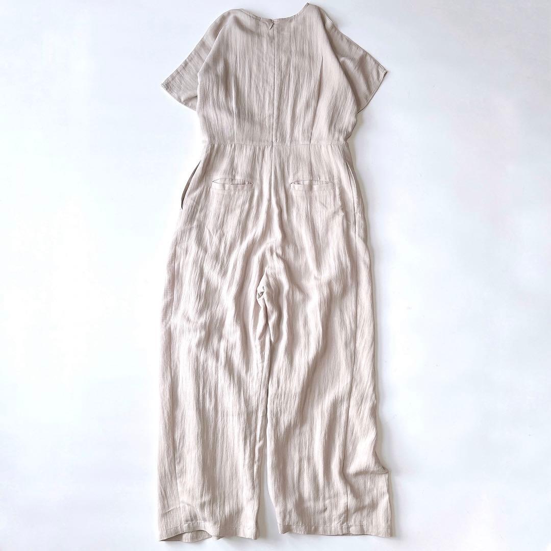 新品⁑クラネ　フォールドオールインワン　グレー　フレンチスリーブ　ワイドパンツ