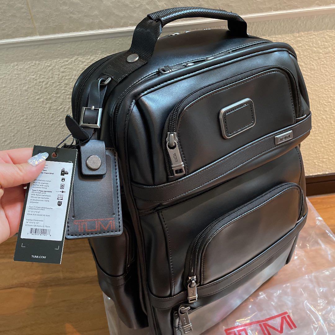 TUMI ALPHA3 本革 レザー リュック バックパック