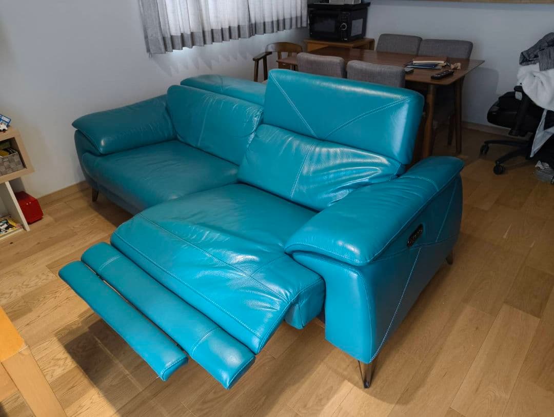 最終値下げ‼️本皮 3人掛け電動リクライニング式ソファ 引越し間近の大特価‼️