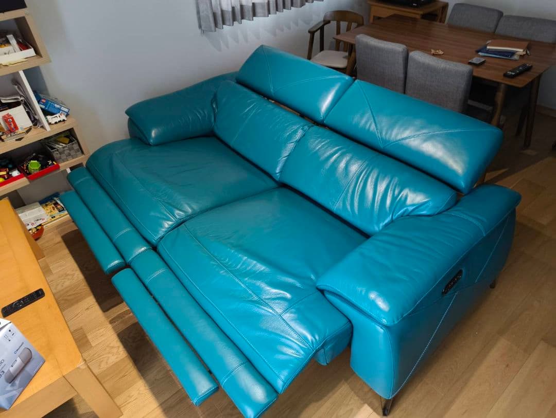 最終値下げ‼️本皮 3人掛け電動リクライニング式ソファ 引越し間近の大特価‼️