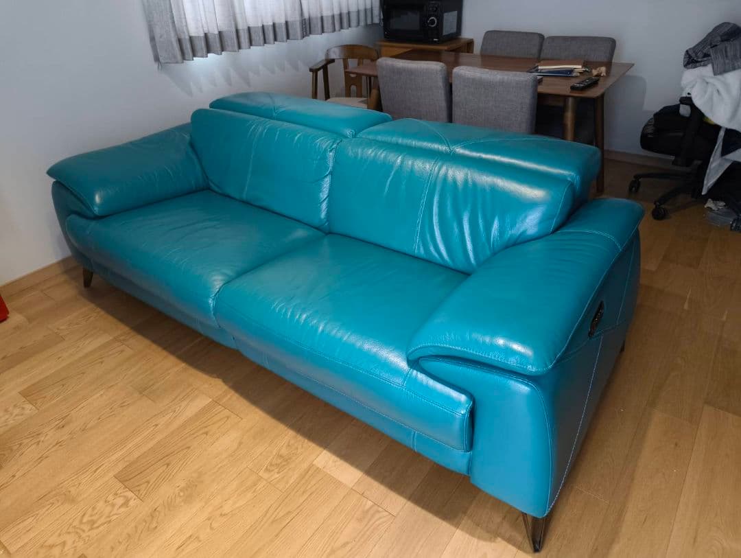 最終値下げ‼️本皮 3人掛け電動リクライニング式ソファ 引越し間近の大特価‼️