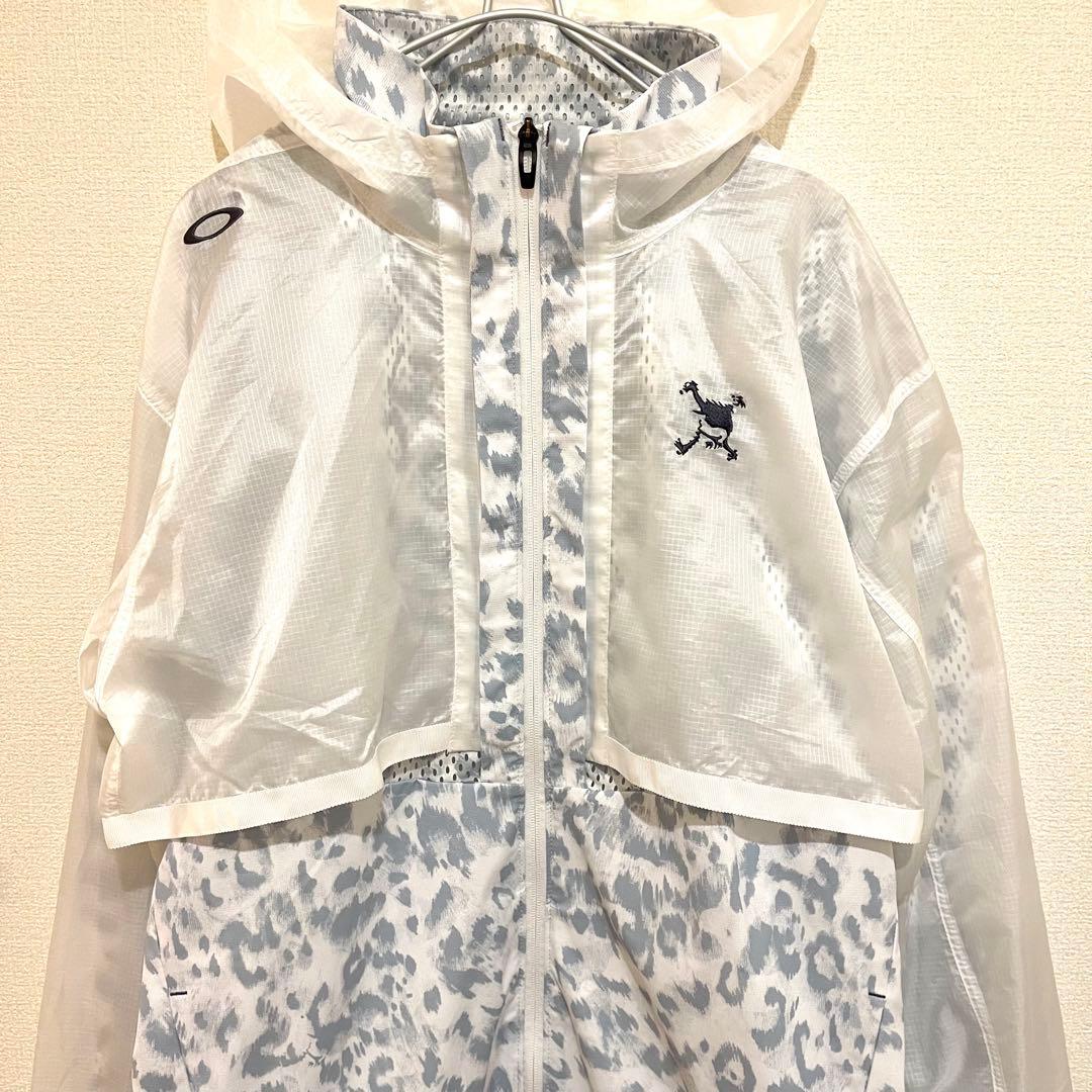 Oakley ゴルフ PRIMEFLEXレオパード柄ジャケット ホワイト