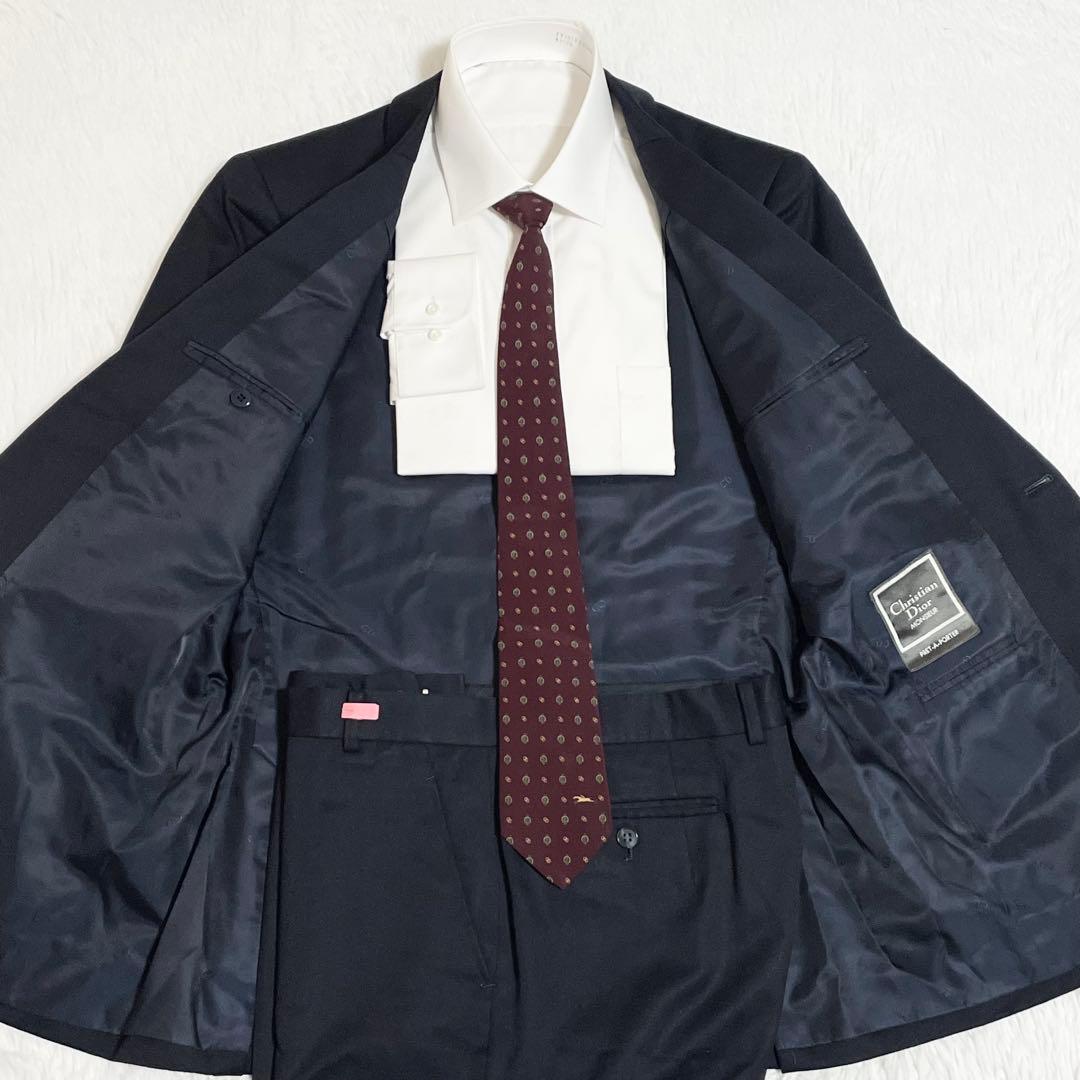 【美品】Christian Dior セットアップ　スーツ　裏地ロゴ総柄　L相当