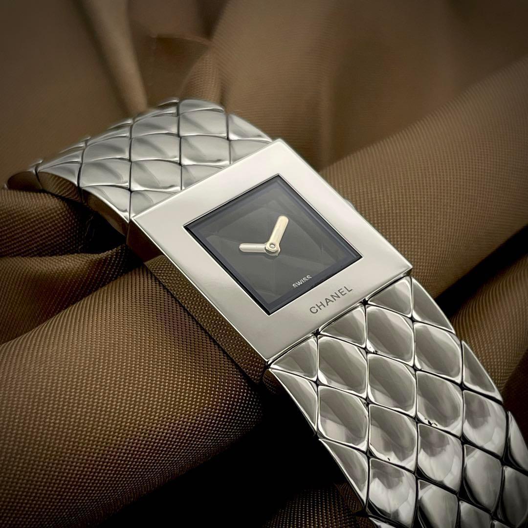 T086 シャネル マトラッセ H0009 ステンレスケースブレス クォーツ
