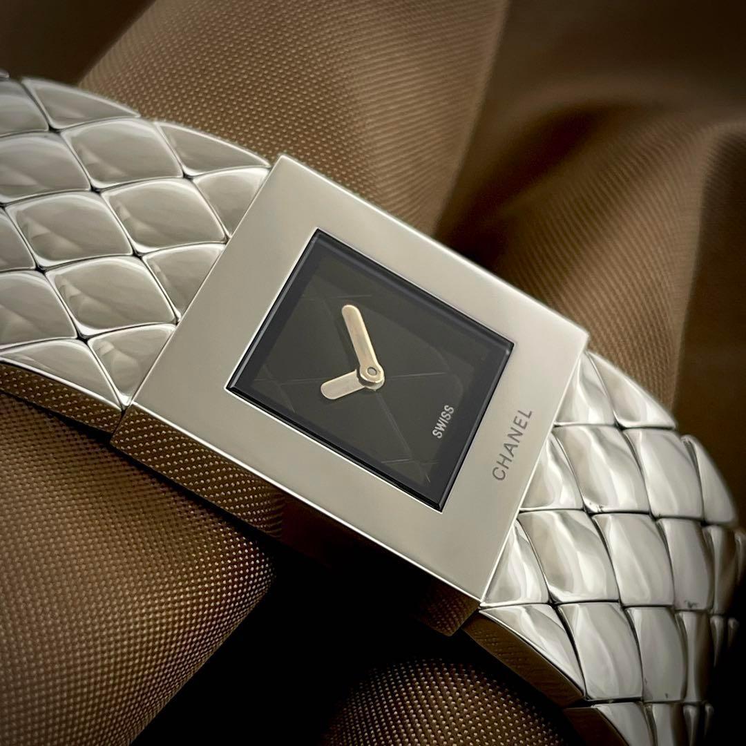 T086 シャネル マトラッセ H0009 ステンレスケースブレス クォーツ
